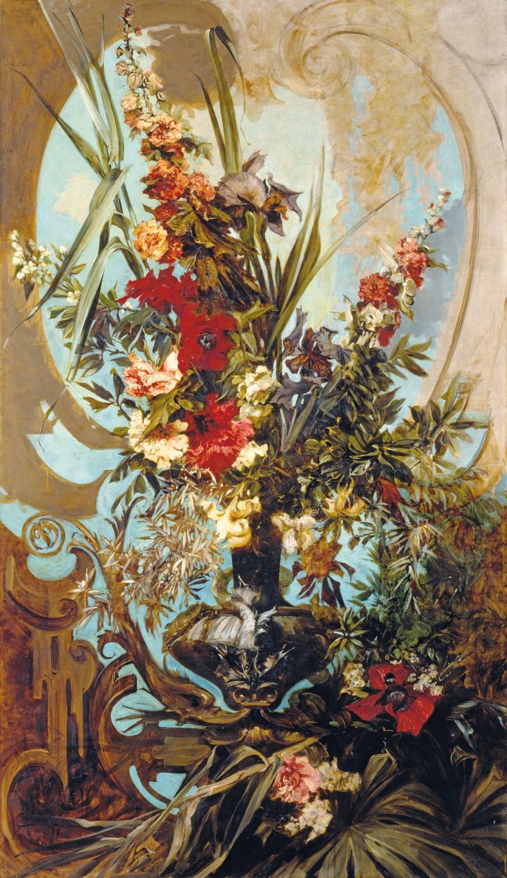Dekoratives Blumenbouquet von Hans Makart
