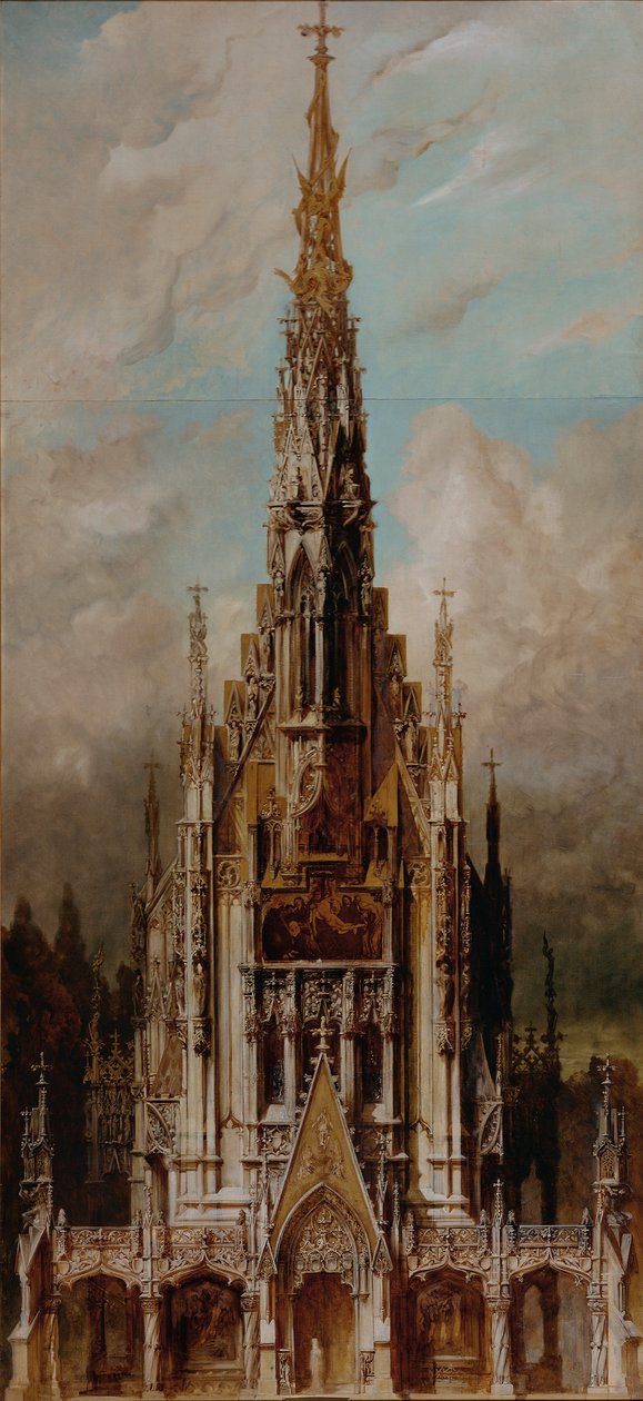 Gotische Grabkirche St. Michael, Turmfassade von Hans Makart