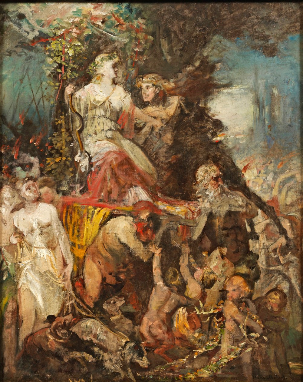 Triumphzug der Diana mit Bacchus von Hans Makart
