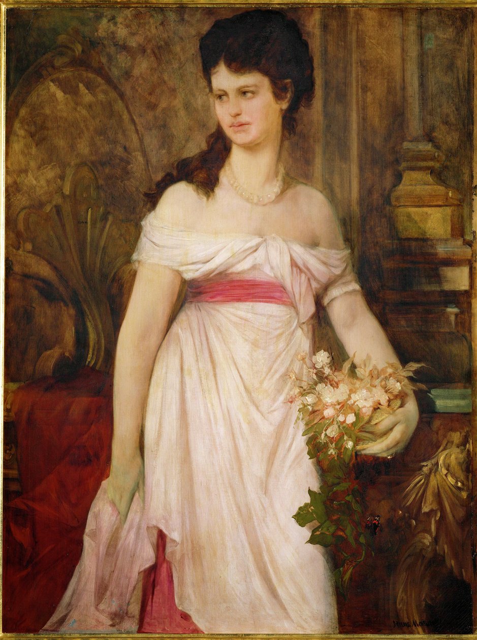 Dame in Weiß von Hans Makart