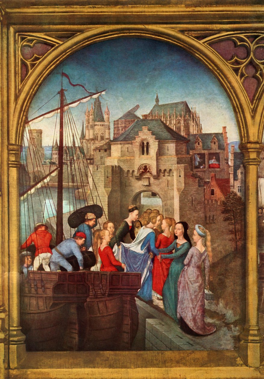 Ankunft in Köln, 1489 von Hans Memling