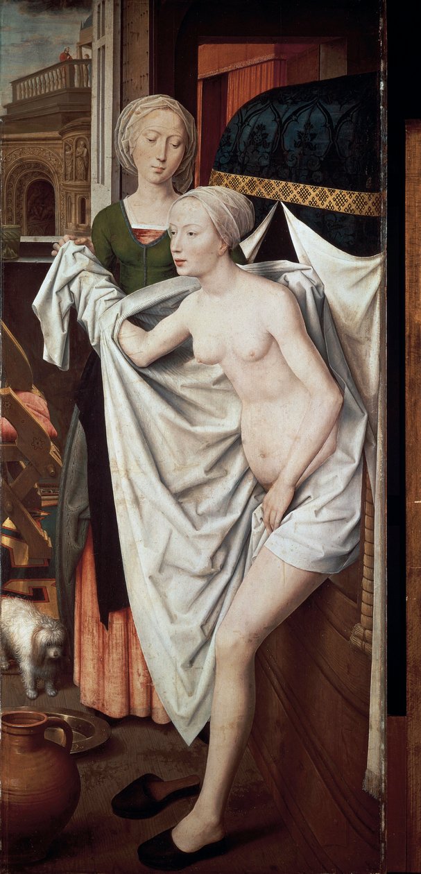Bathseba beim Bade, ca. 1485 von Hans Memling