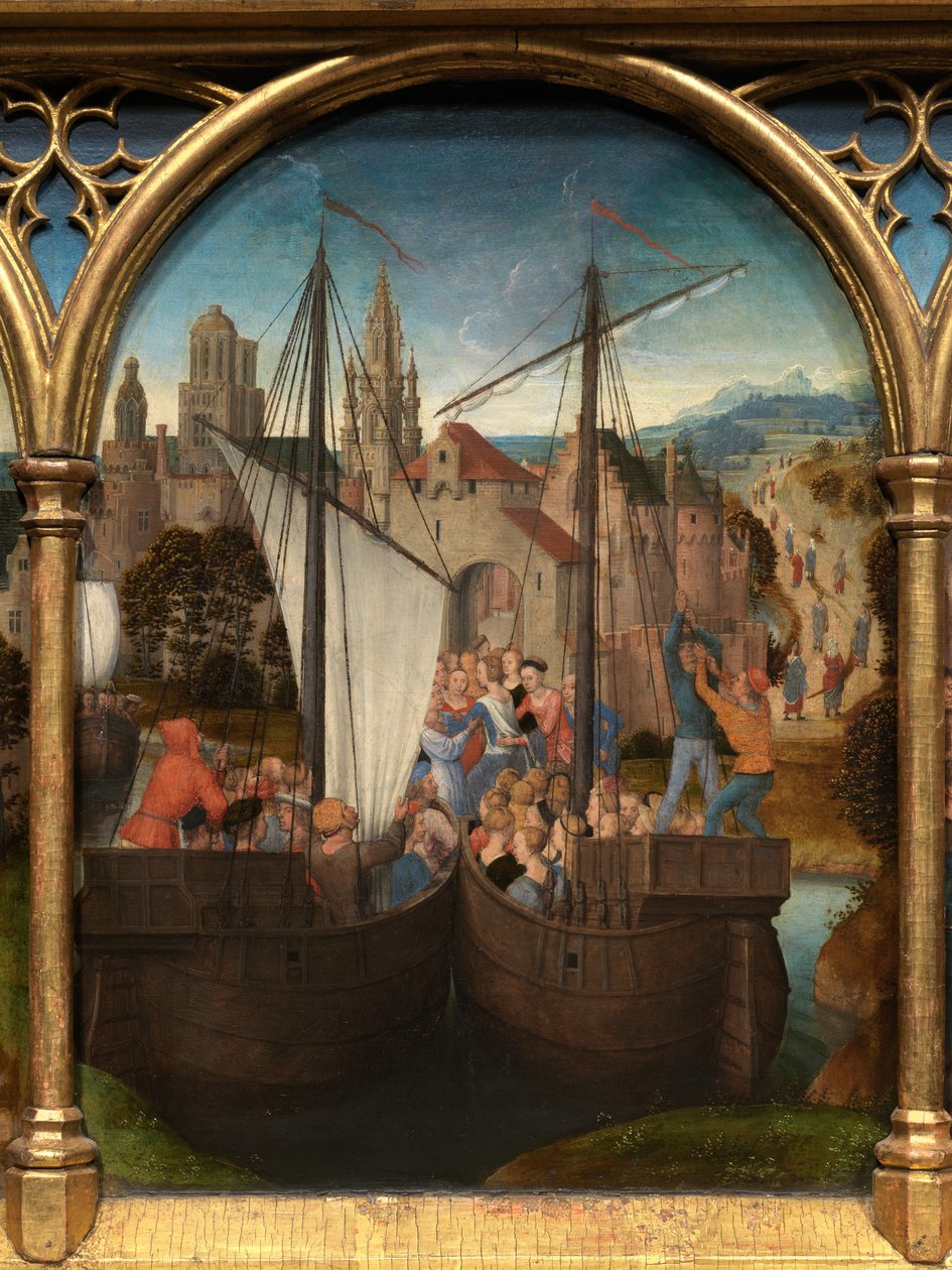 Detail des Reliquiars der Heiligen Ursula von Hans Memling