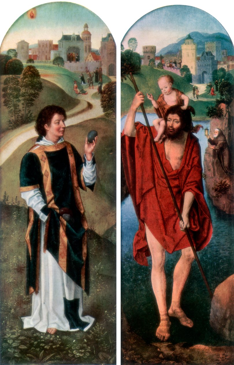 St. Stephan und St. Christophorus, 1927 von Hans Memling