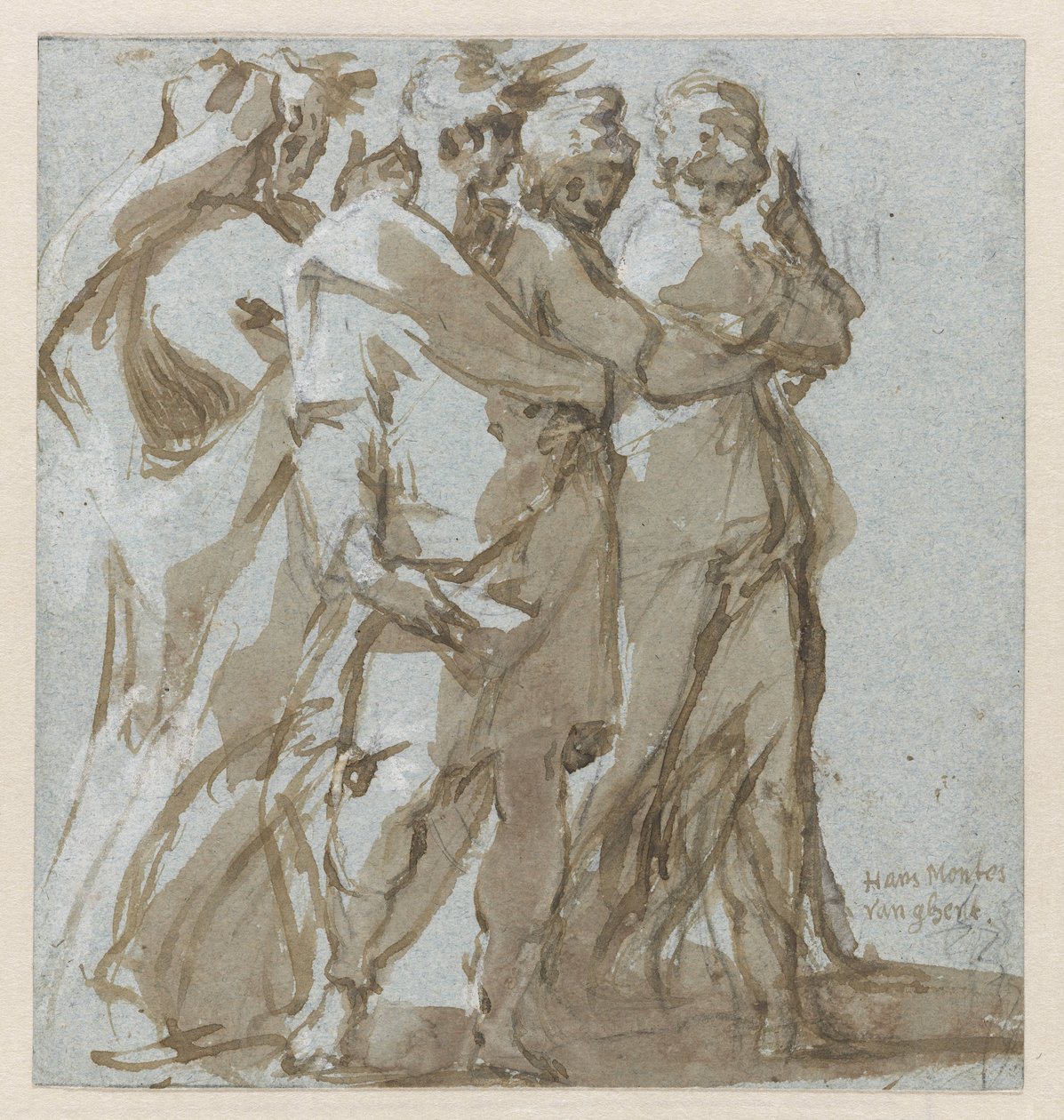 Fünf stehende Figuren von Hans Mont (signed by artist)