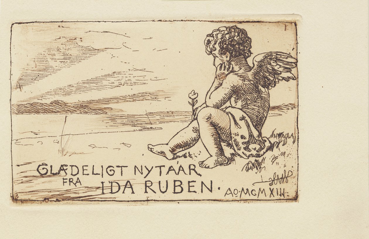 Neujahrskarte von Hans Nikolaj Hansen