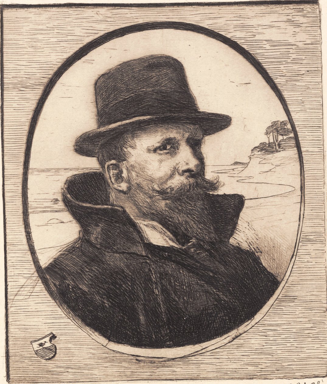 Selbstporträt von Hans Nikolaj Hansen