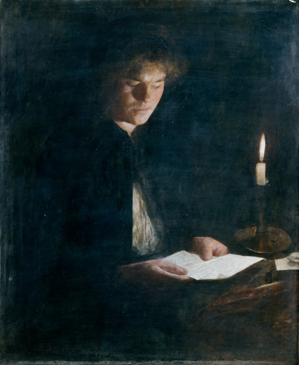Lesendes Mädchen von Hans Olaf Heyerdahl