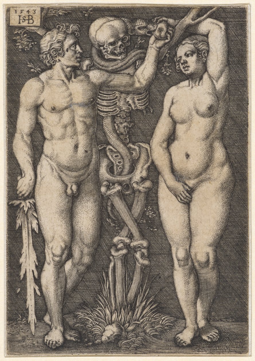 Adam und Eva, 1543 von Hans Sebald Beham