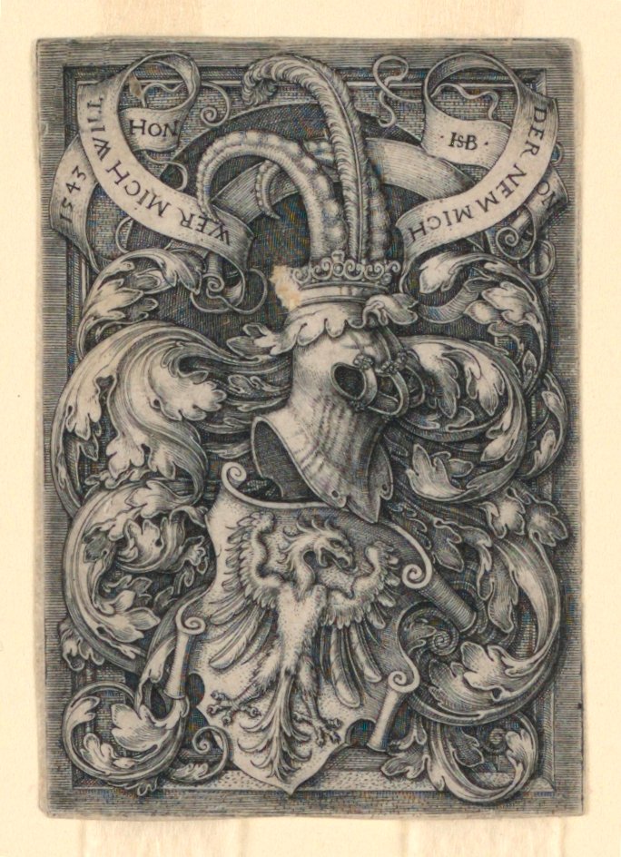 Wappen mit einem Adler von Hans Sebald Beham