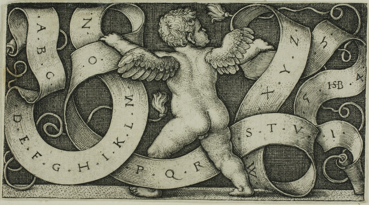 Genie mit dem Alphabet von Hans Sebald Beham