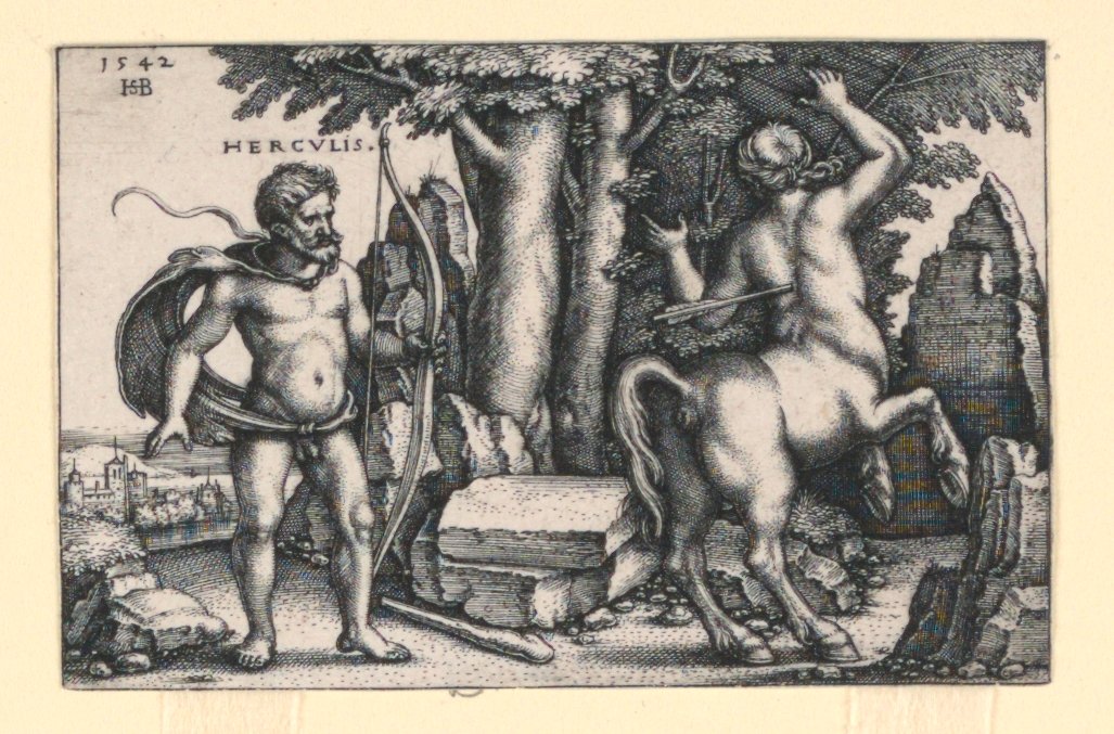 Herkules tötet Nessus von Hans Sebald Beham