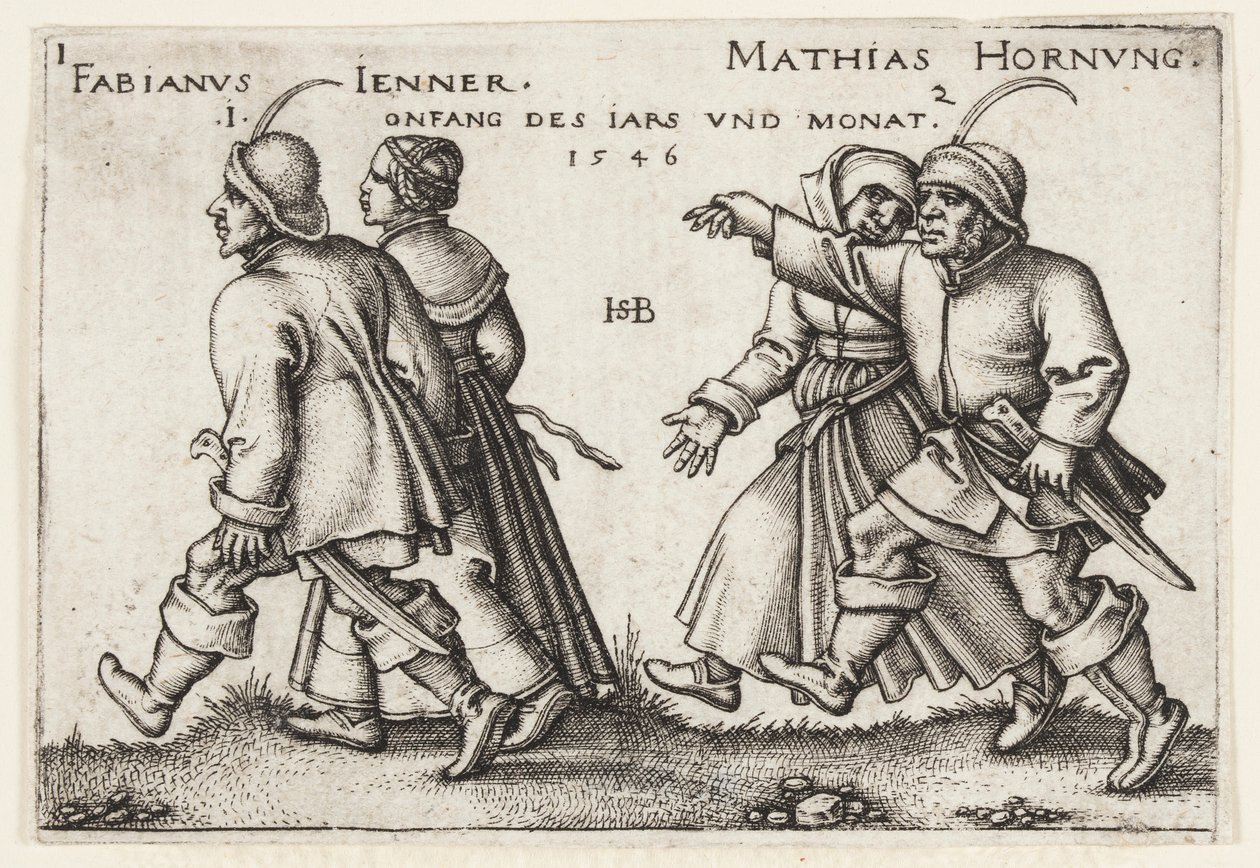 Januar und Februar von Hans Sebald Beham