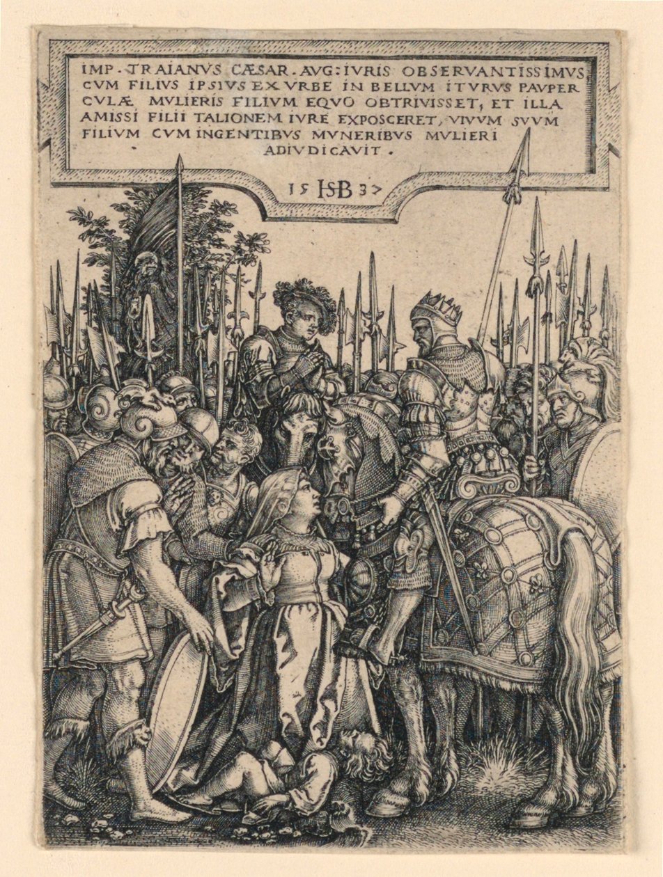 Die Gerechtigkeit des Trajan von Hans Sebald Beham