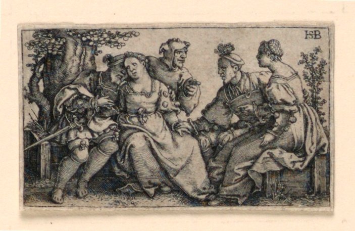 Zwei Paare und der Narr von Hans Sebald Beham