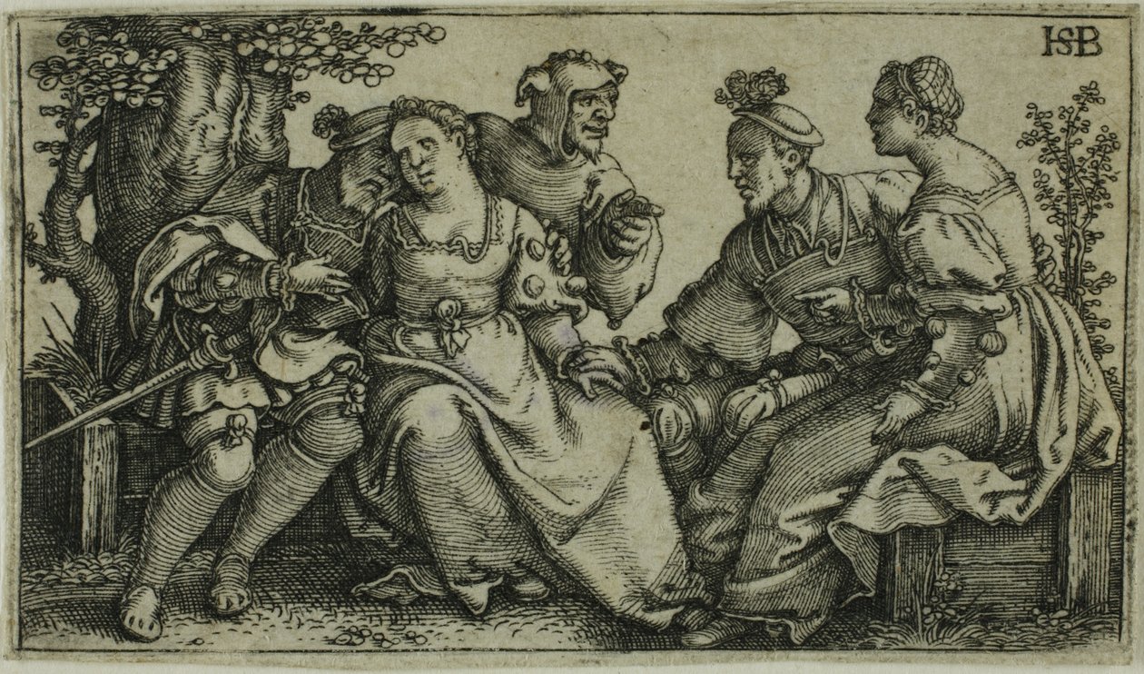 Zwei Paare und der Narr von Hans Sebald Beham