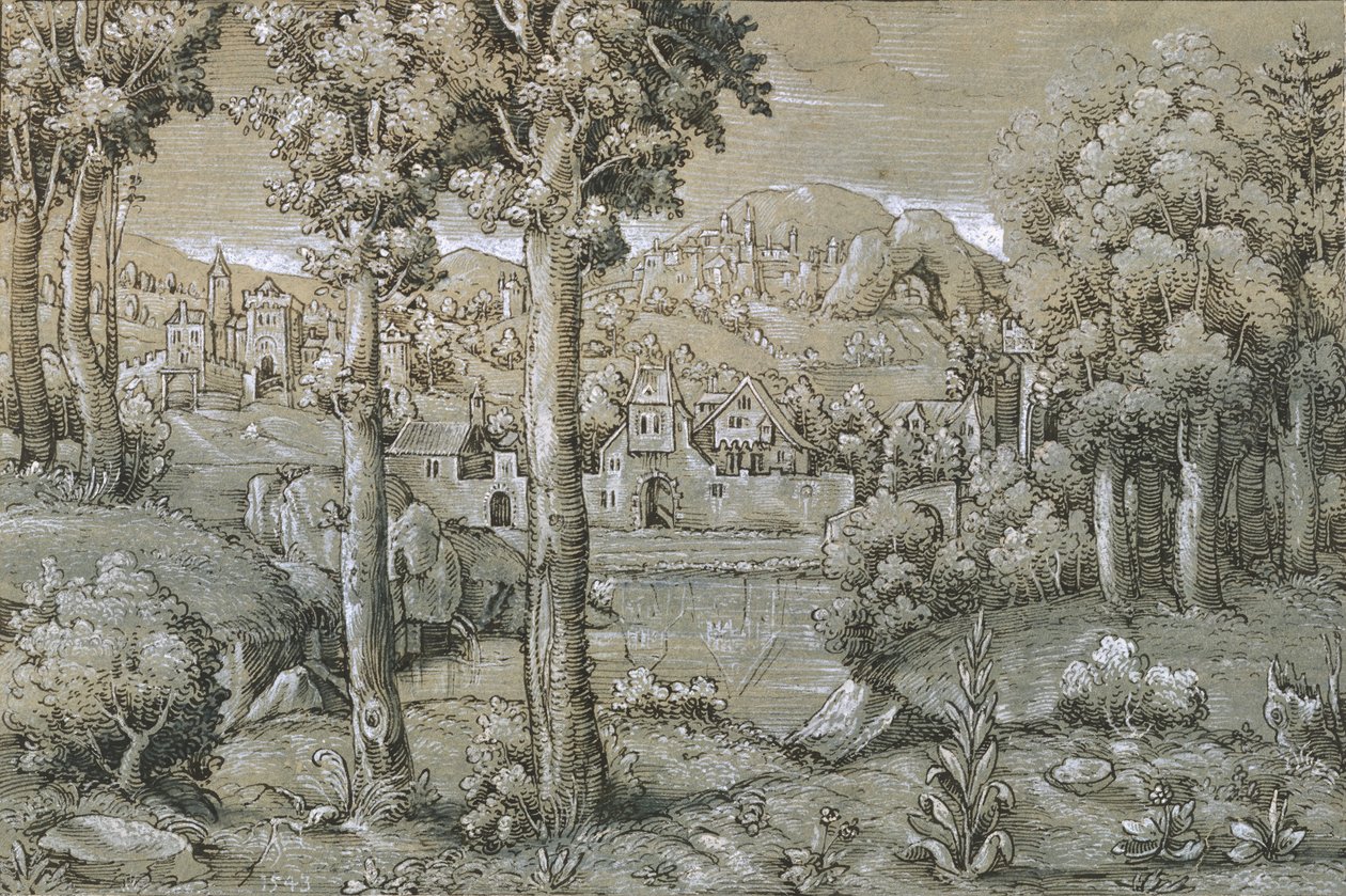 Imaginäre Landschaft, 1543 von Hans Sebald Lautensack