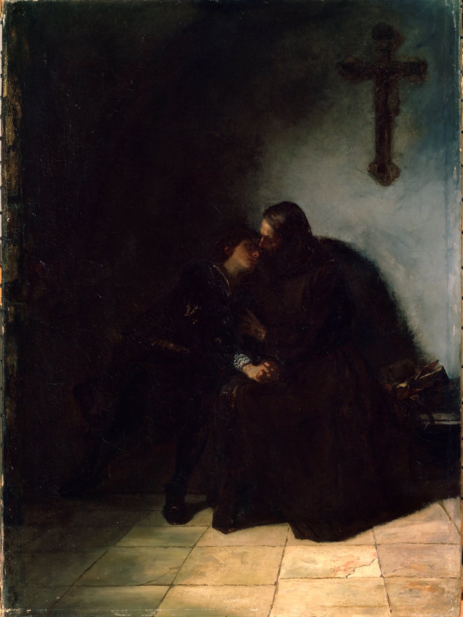 Der Abschied der Sträflinge, ca. 1860-1900. Deutsches Gemälde von Hans Thoma