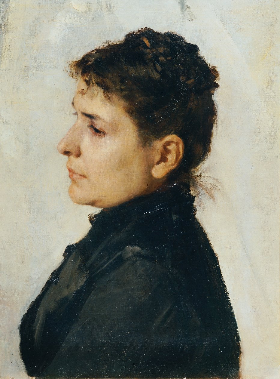 Frau im Profil von Hans Tichy