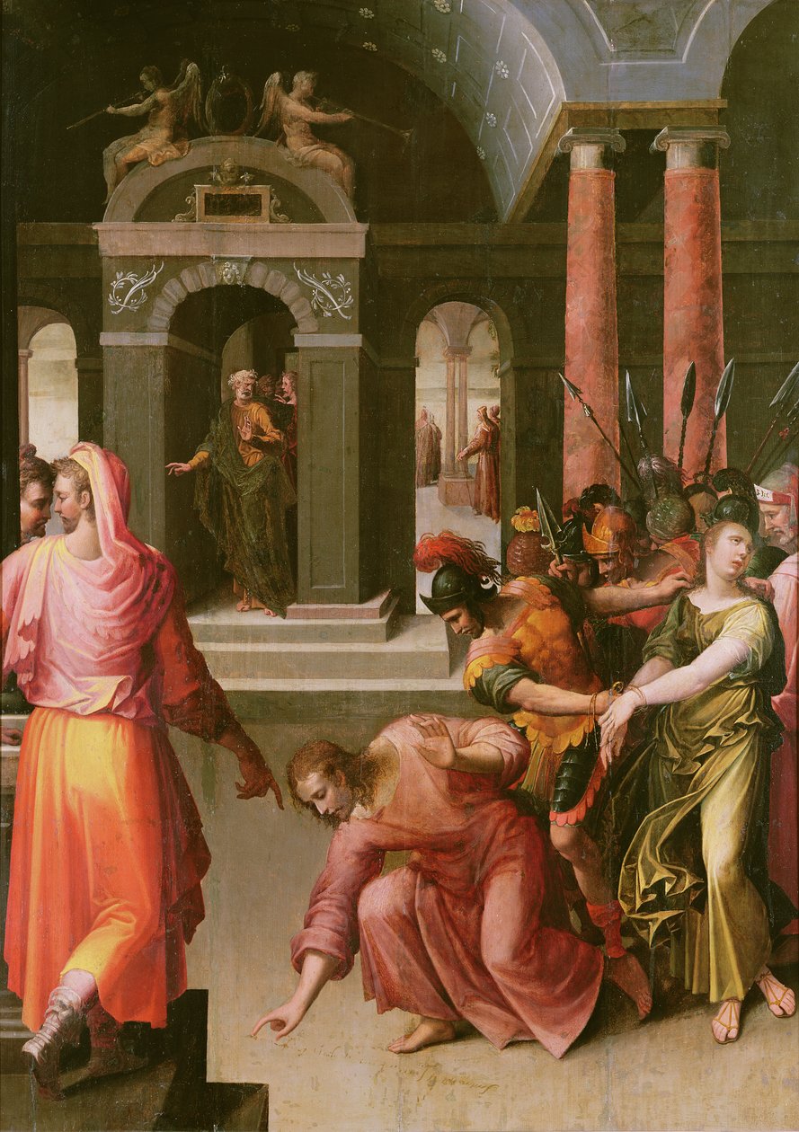 Die Ehebrecherin von Hans or Jan Vredeman de Vries