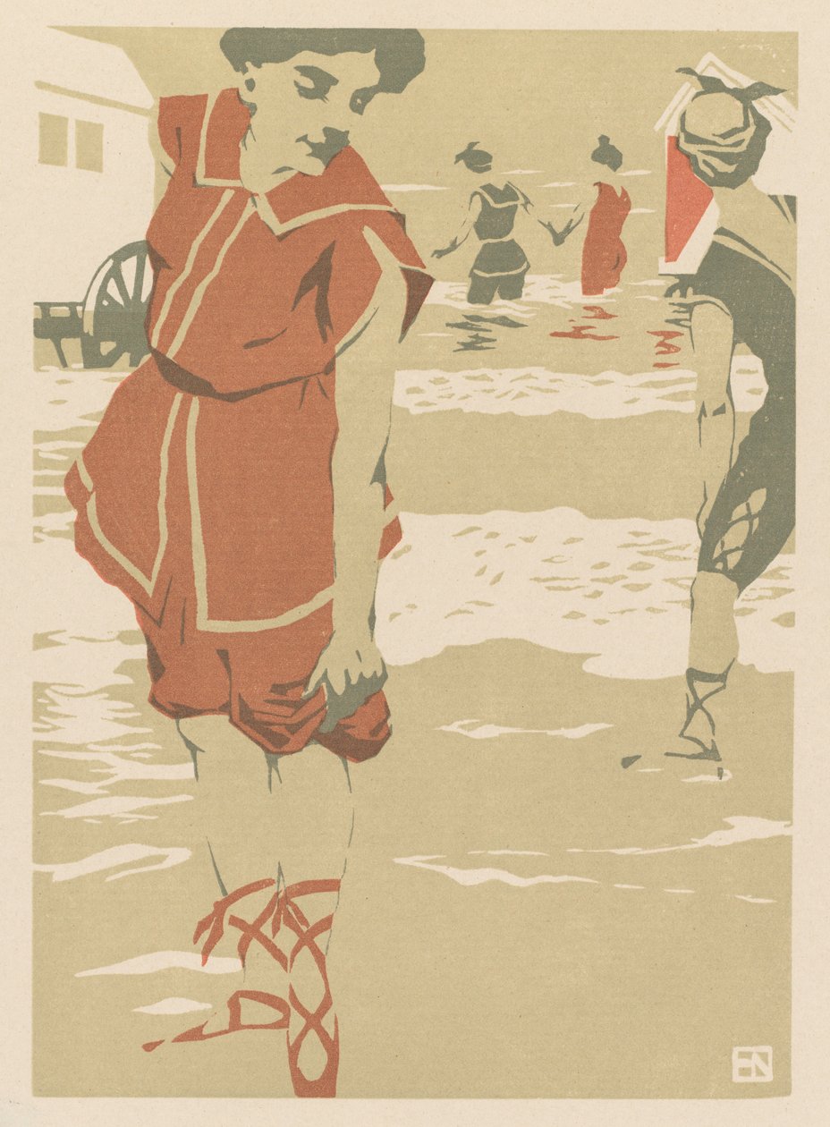 Badende, ca. 1900 von Hans von Newmann
