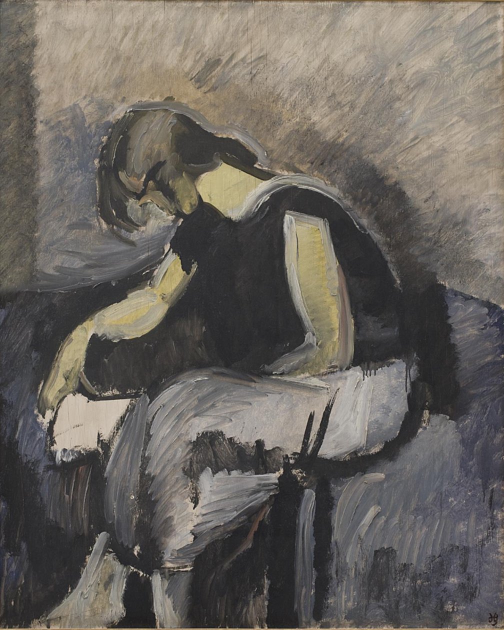 Eine Dame liest von Harald Giersing