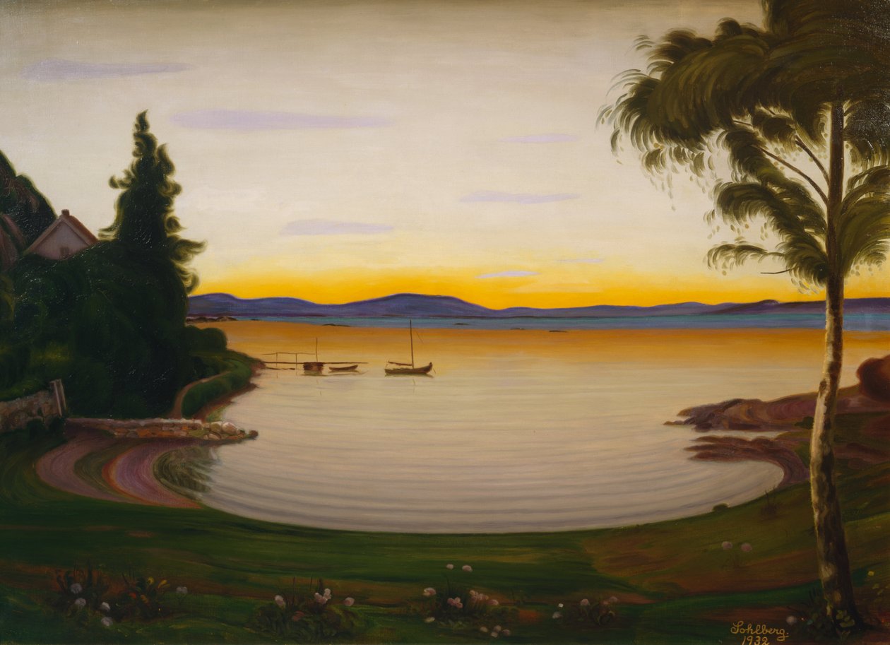 Ruhiger Abend, Nærsnes von Harald Oscar Sohlberg
