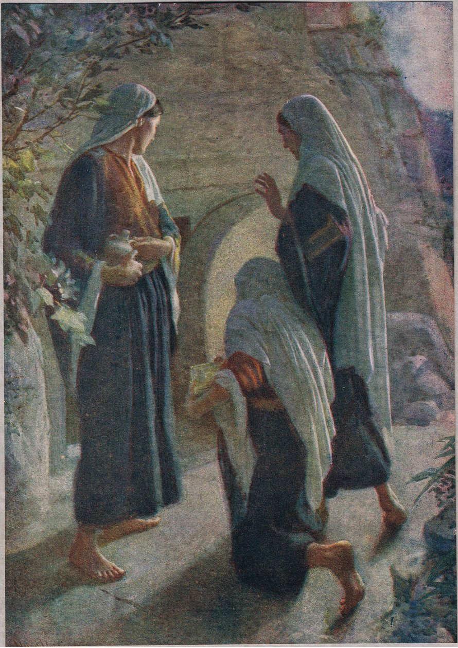 Frau am Grab von Harold Copping