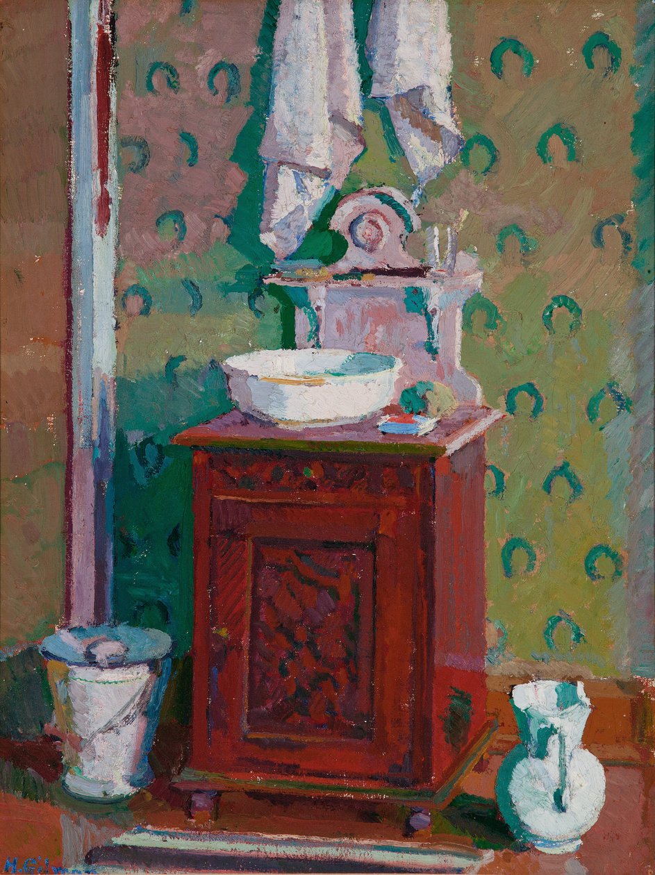 Innenraum mit Waschbecken von Harold Gilman