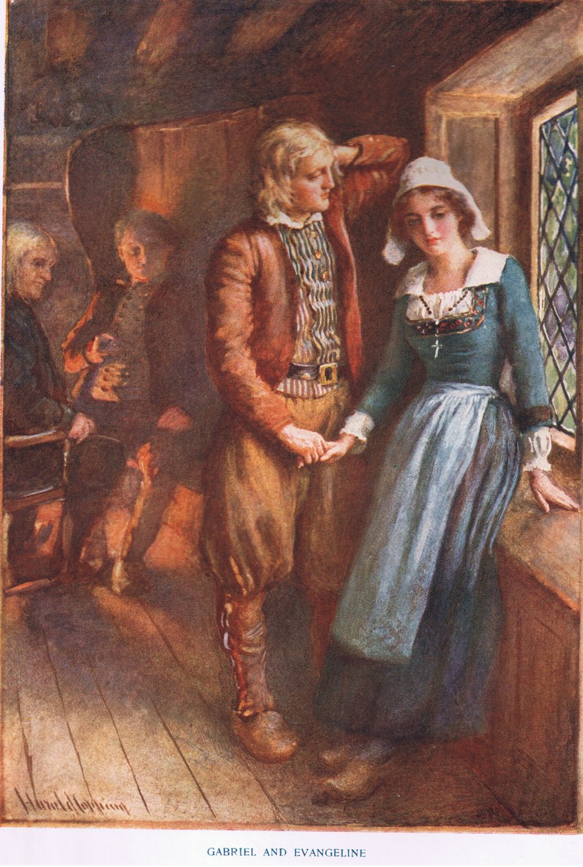 Gabriel und Evangeline von Harold Copping
