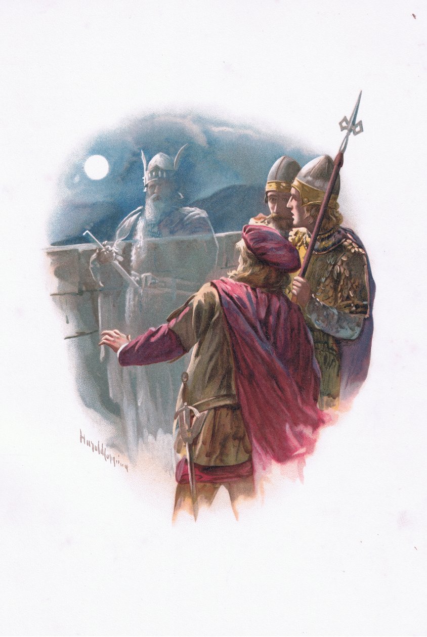 Geist, Illustration aus Hamlet von Harold Copping