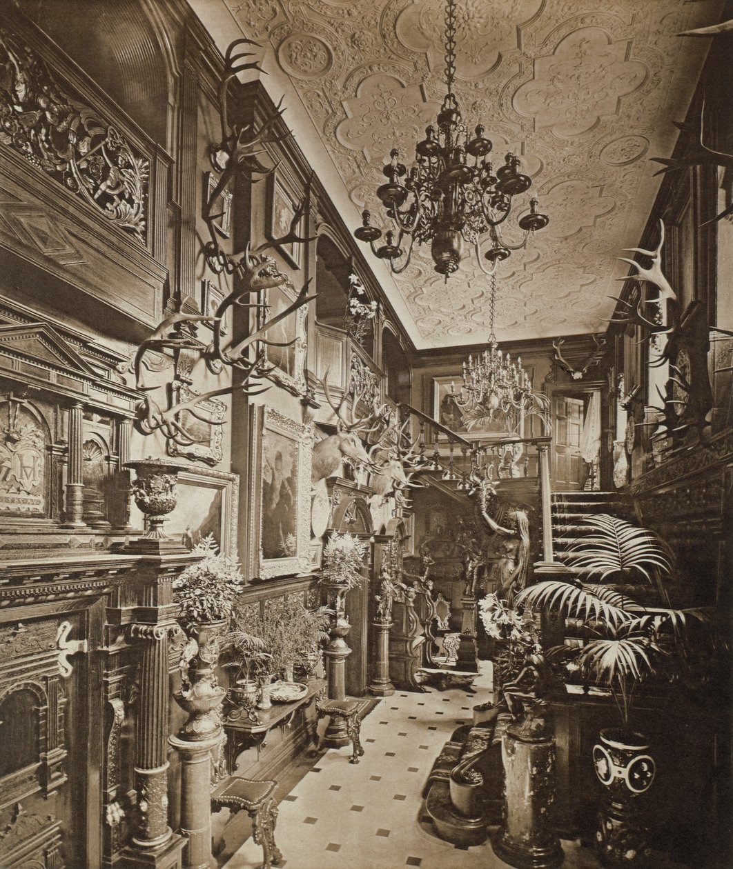 Die Halle, Wickham Hall, Kent, 1897 von Harold Palmer