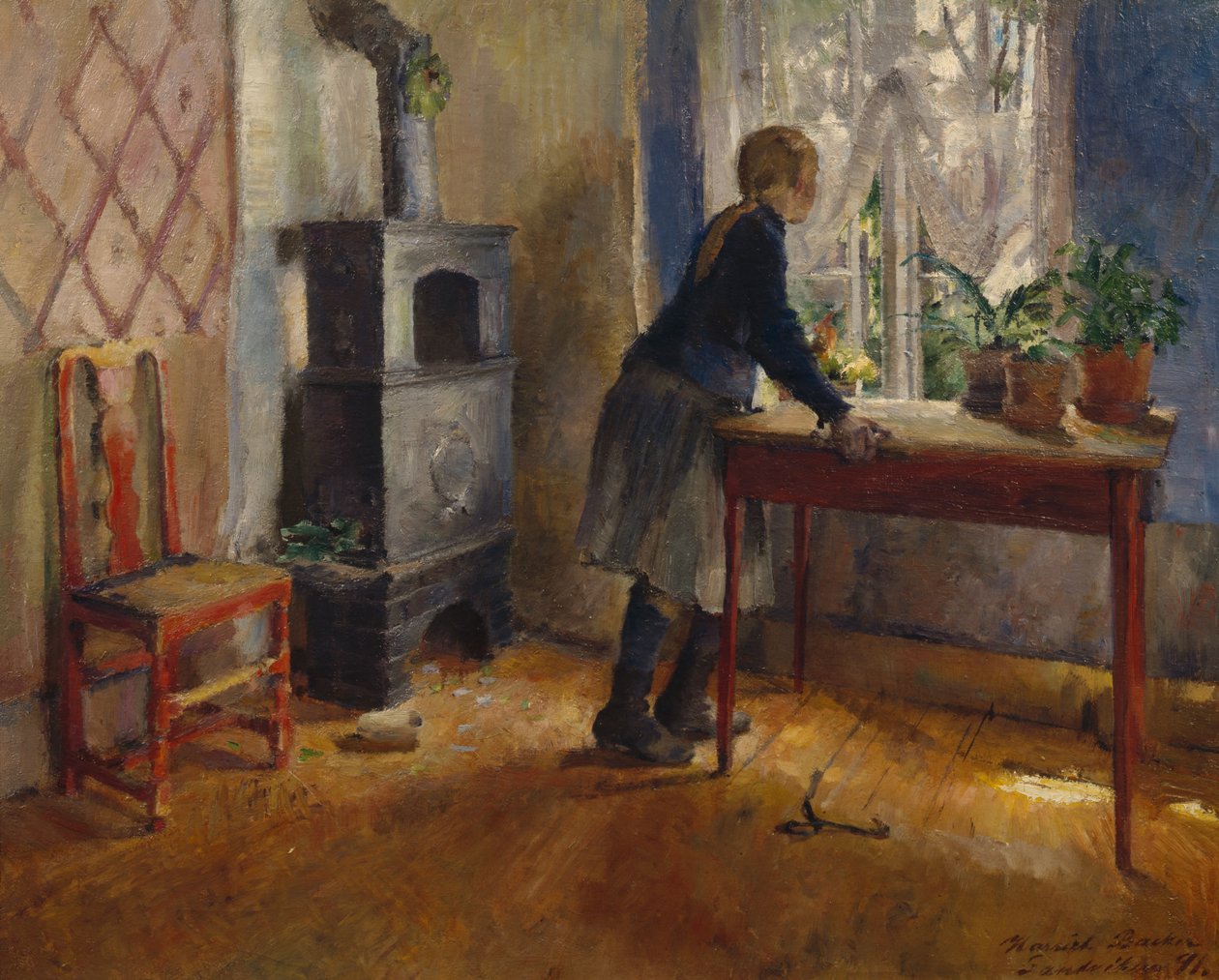 Mädchen am Fenster von Harriet Backer