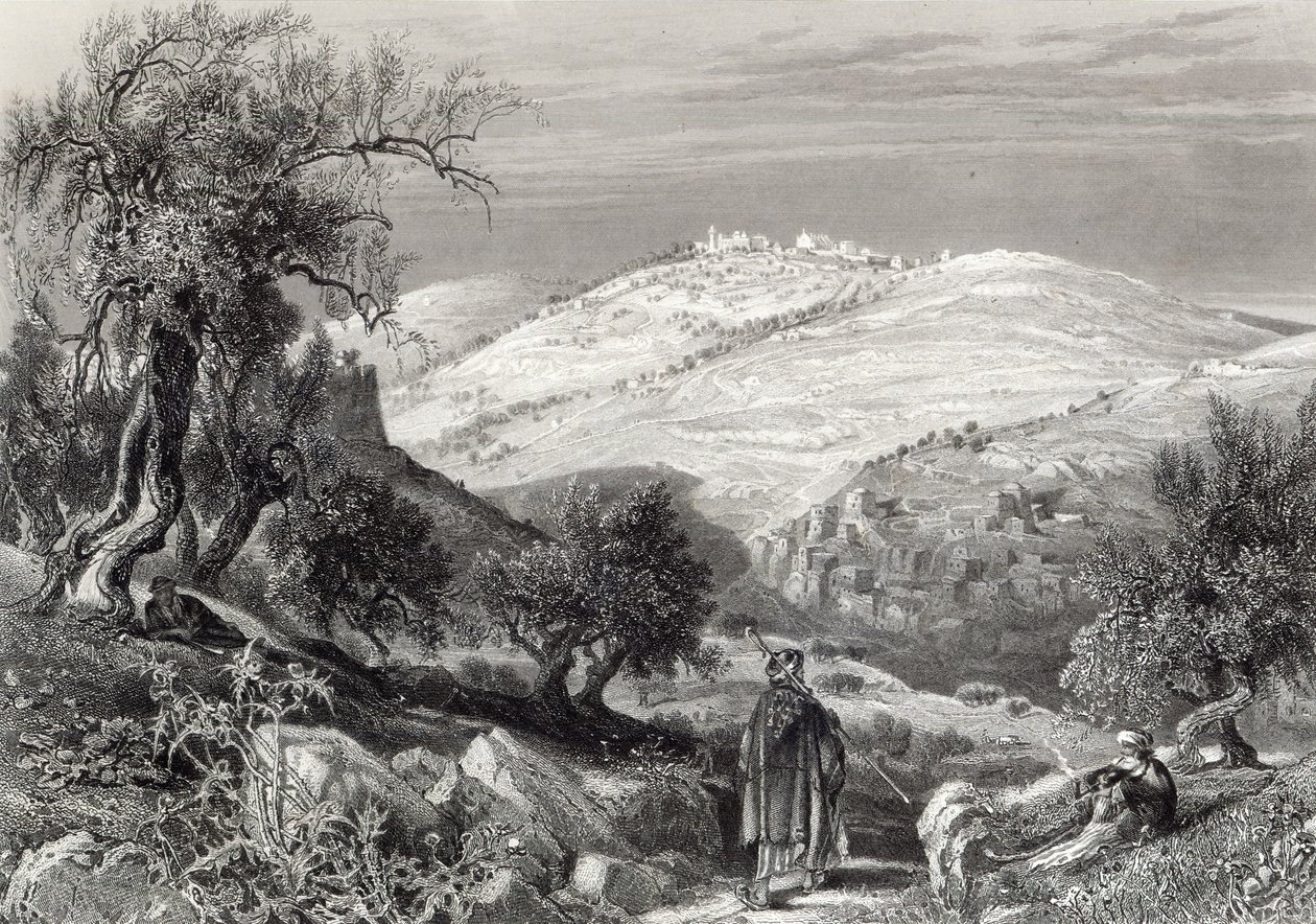 Der Ölberg vom Berg Zion aus (gestochen von S. Bradshaw) von Harry Fenn