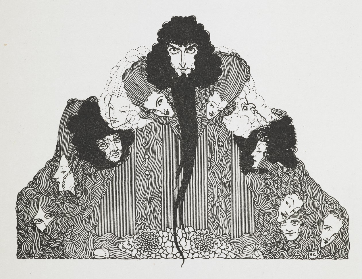 Illustration von Blaubart. von Harry Clarke