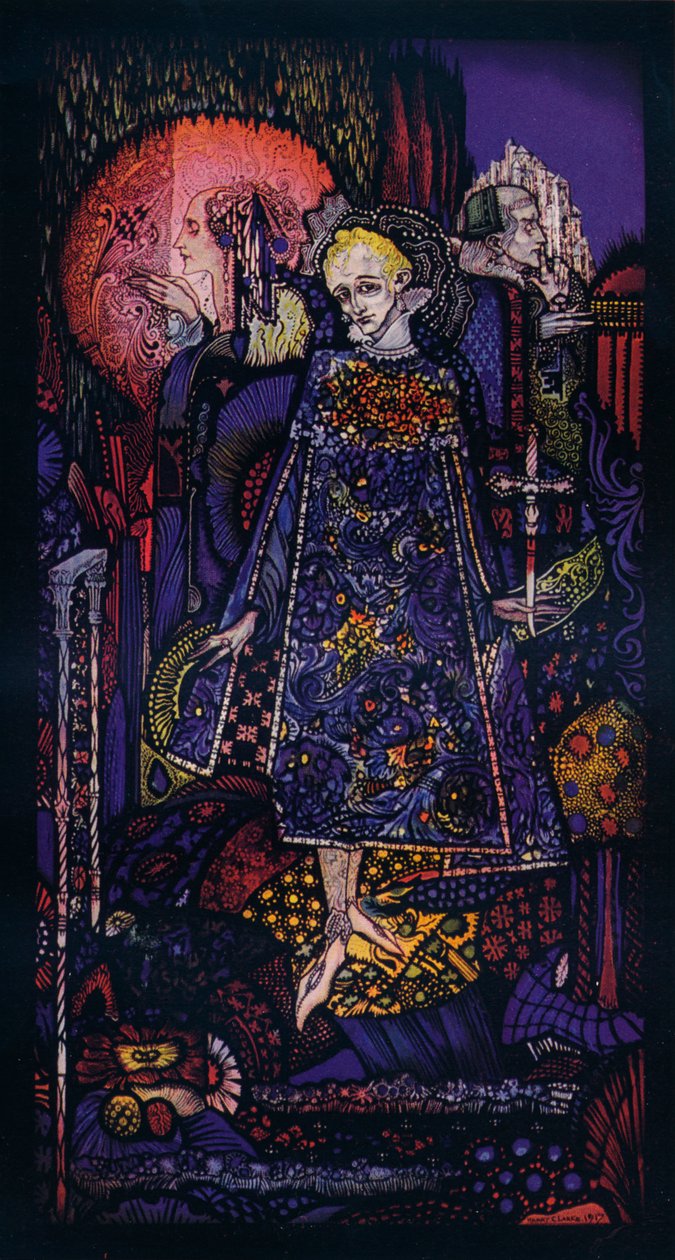 Das Lied des verrückten Prinzen, um 1917 von Harry Clarke