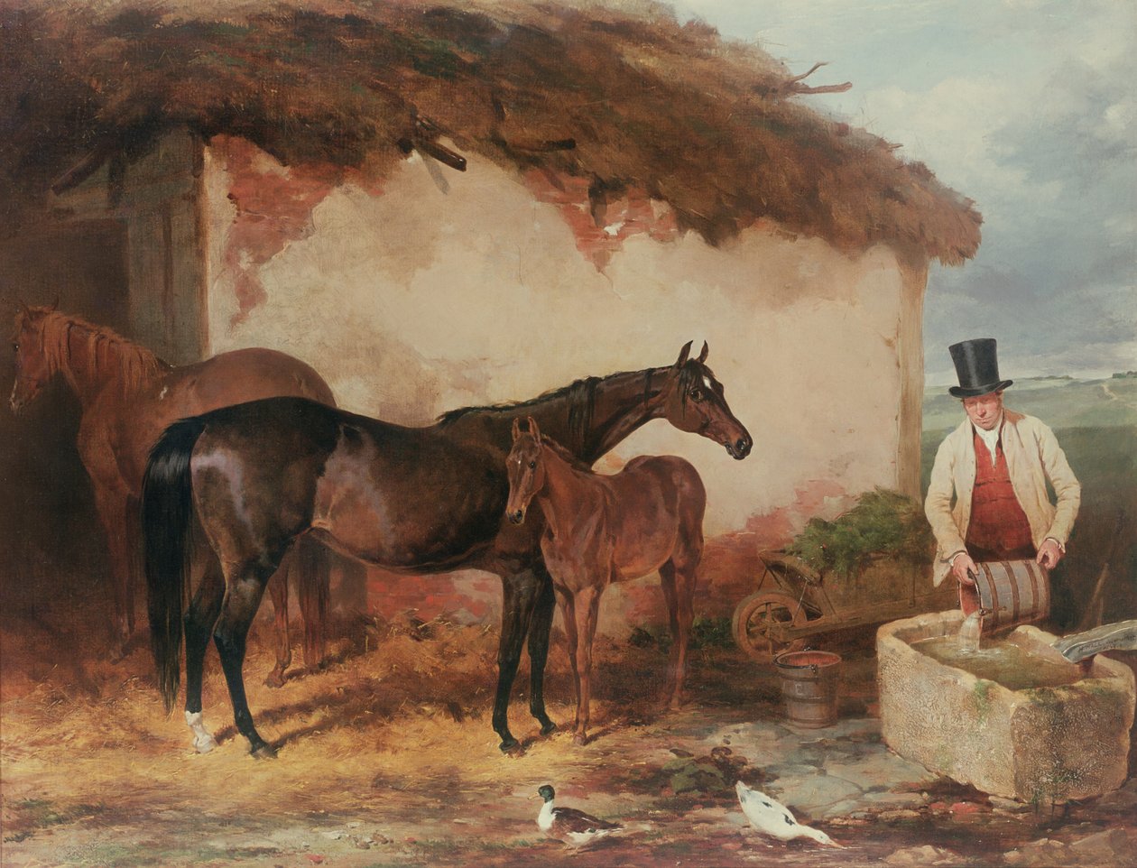 Die Stute vielleicht mit ihrem Fohlen, 1846 von Harry Hall