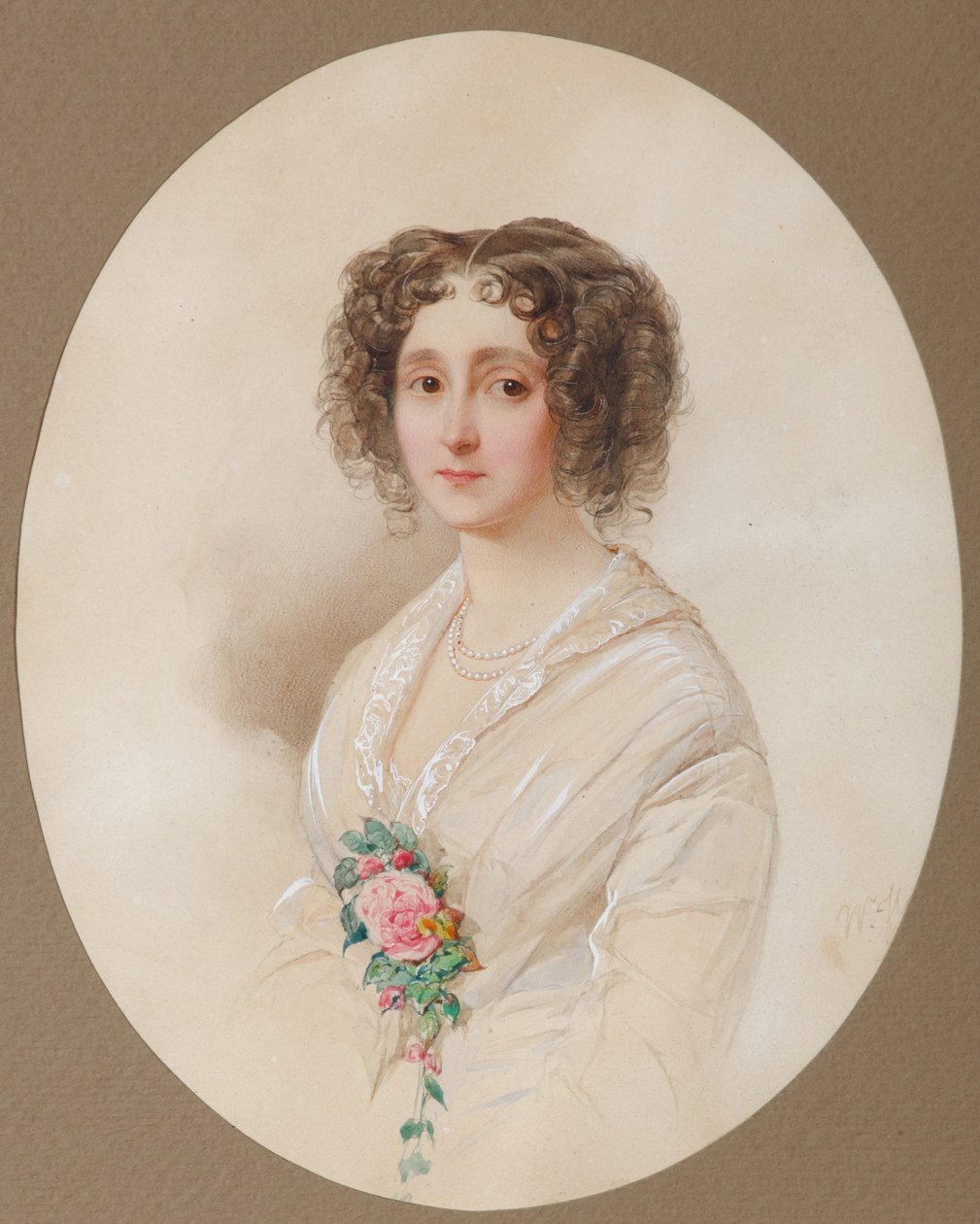 Porträt von Alexandra Mikhaylovna Chelishcheva 1816-1913 von Hau