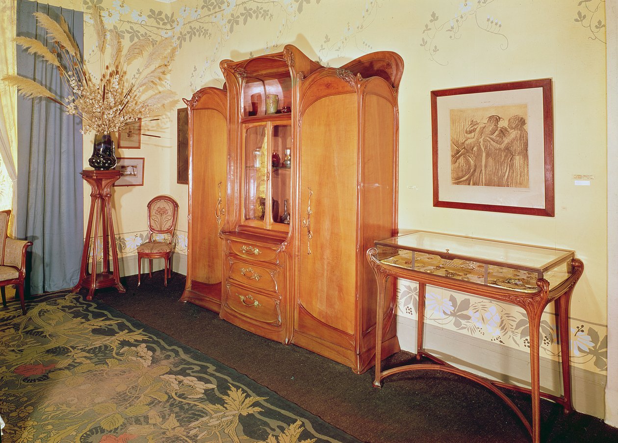 Jugendstil-Schlafzimmer, ca. 1900 von Hector Guimard