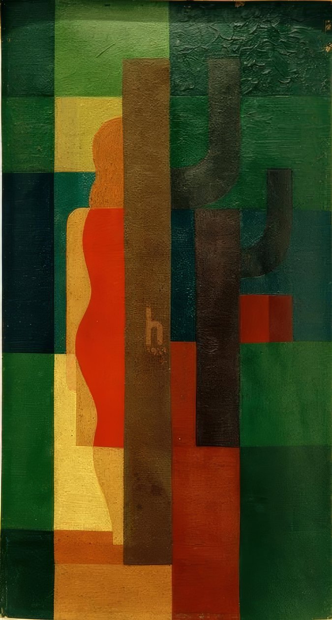 Frau im Wald von Heinrich Hoerle