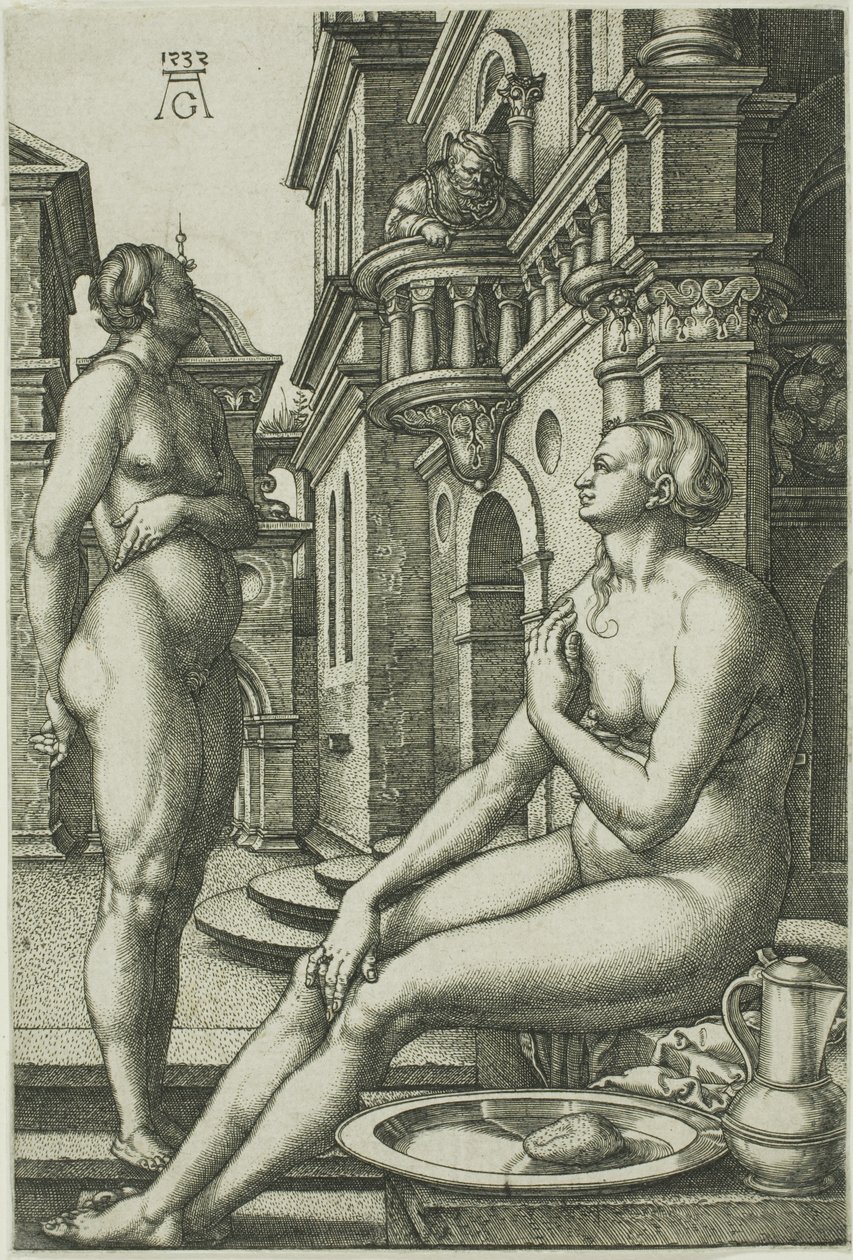 Bathseba im Bade von Heinrich Aldegrever