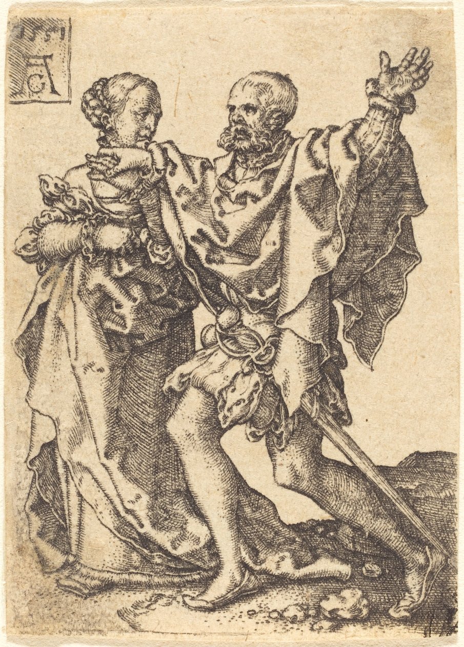 Tanzendes Paar, 1551 von Heinrich Aldegrever