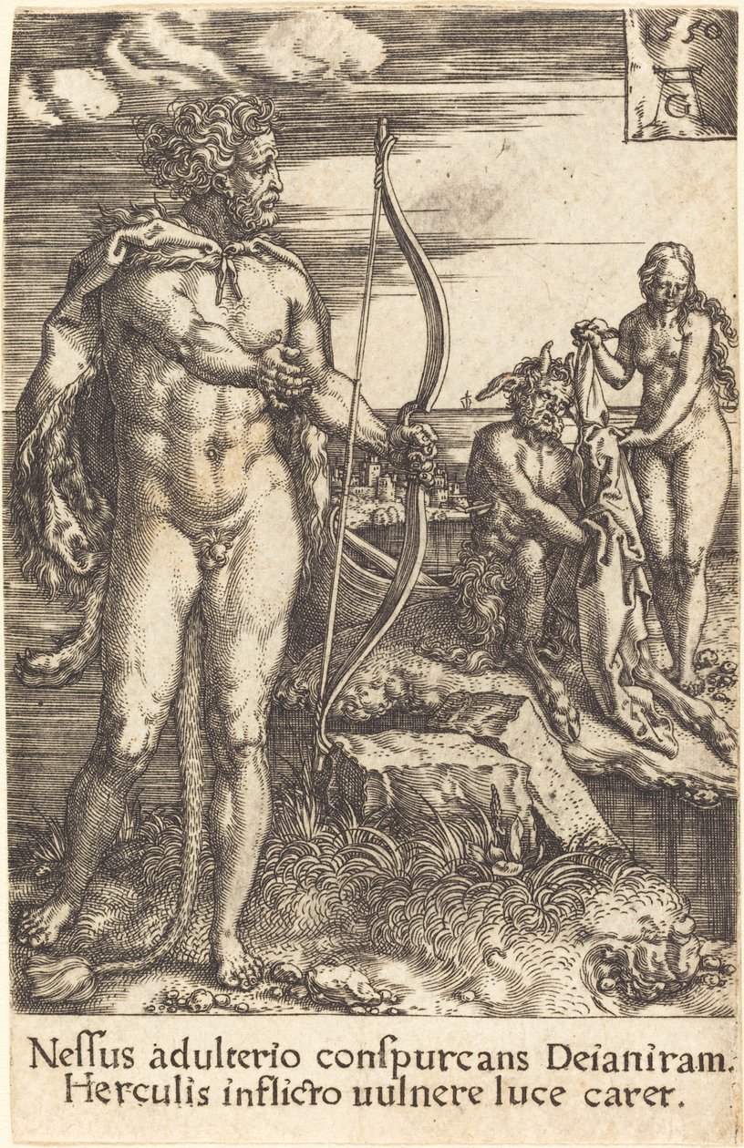 Herkules tötet Nessus von Heinrich Aldegrever