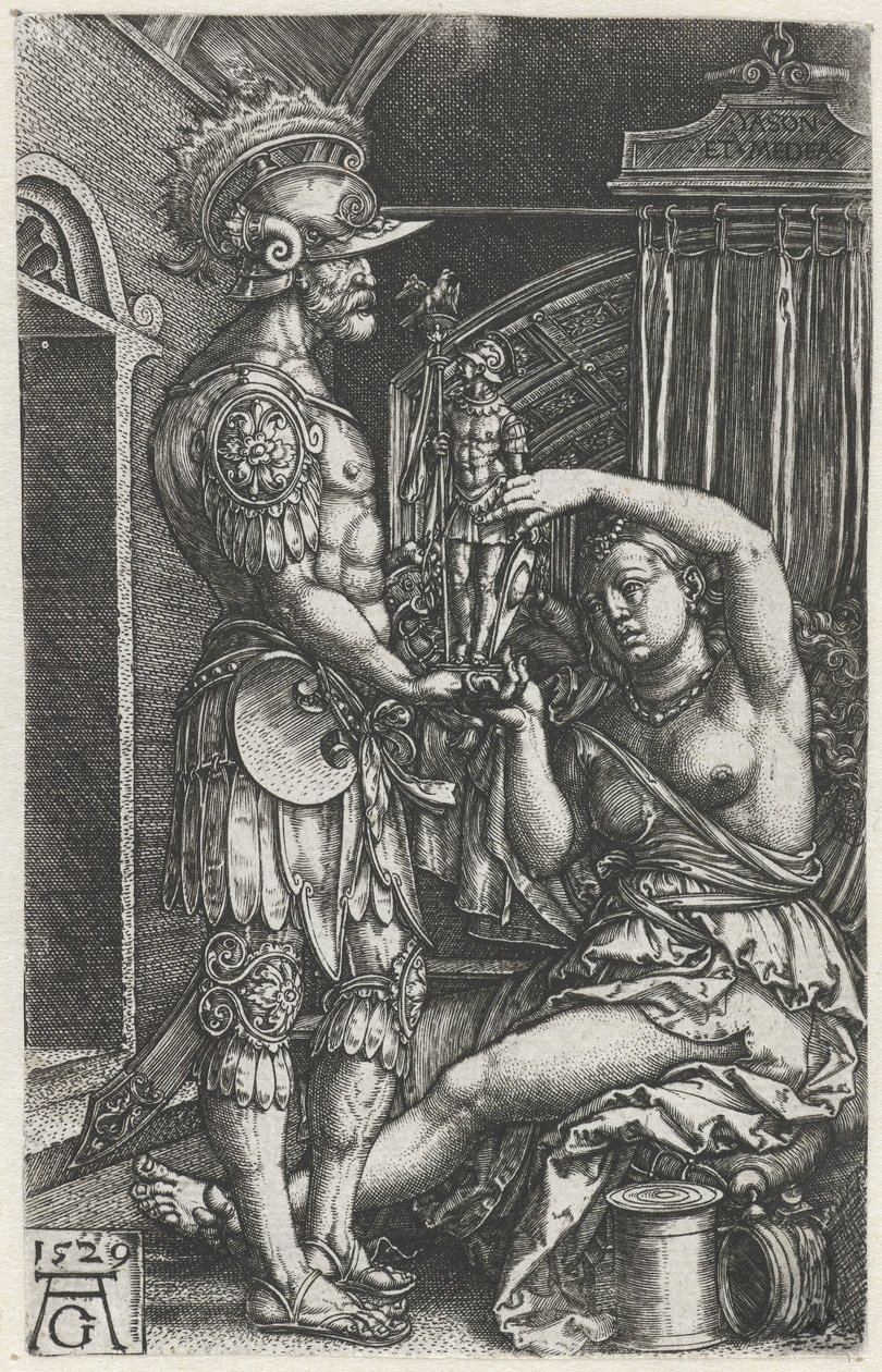Medea gibt Jason eine Statue von Heinrich Aldegrever