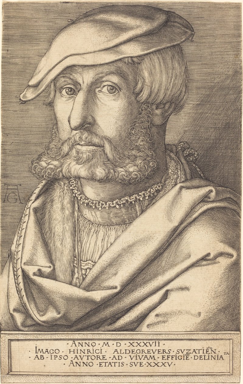 Selbstporträt von Heinrich Aldegrever