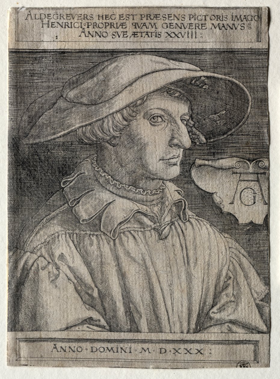 Selbstporträt von Heinrich Aldegrever