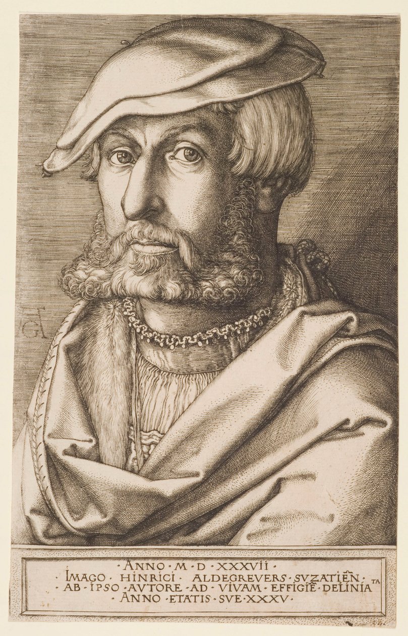 Selbstporträt von Heinrich Aldegrever