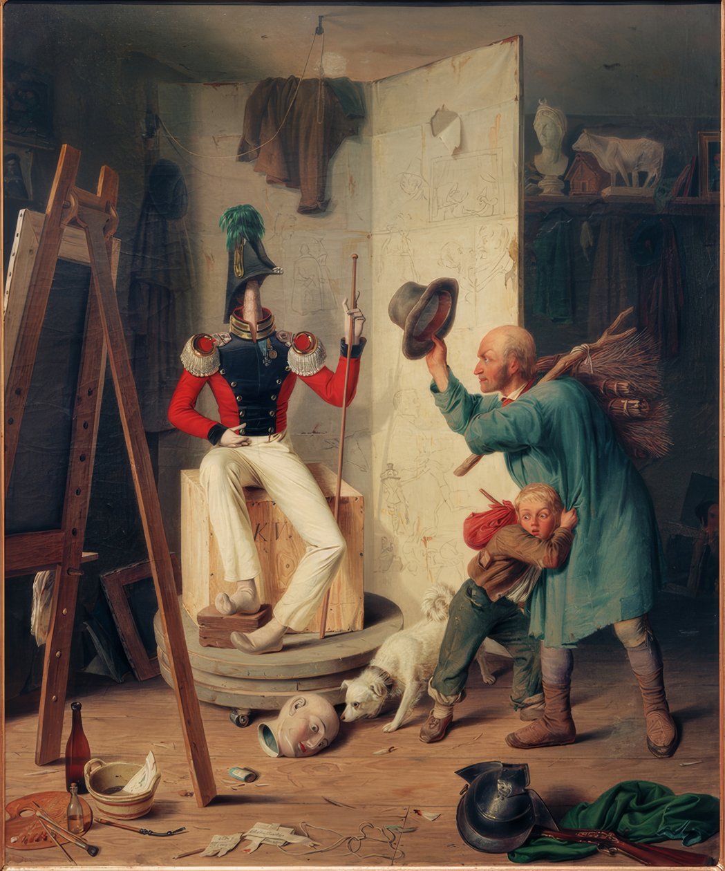 Der Bauer im Maleratelier von Heinrich Franz Gaudenz von Rustige
