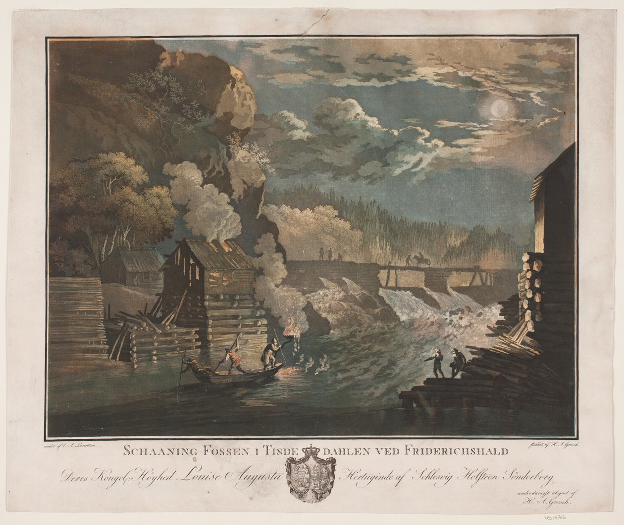 Schaaning-Fälle in Tisdedahlen bei Friderichshald von Heinrich Grosch