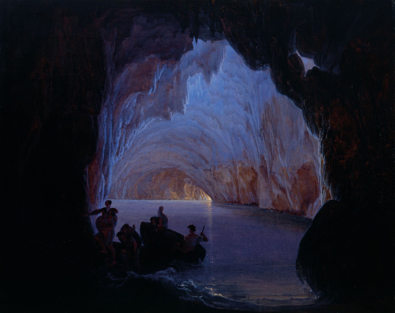 Die Blaue Grotte auf Capri von Heinrich Jakob Fried